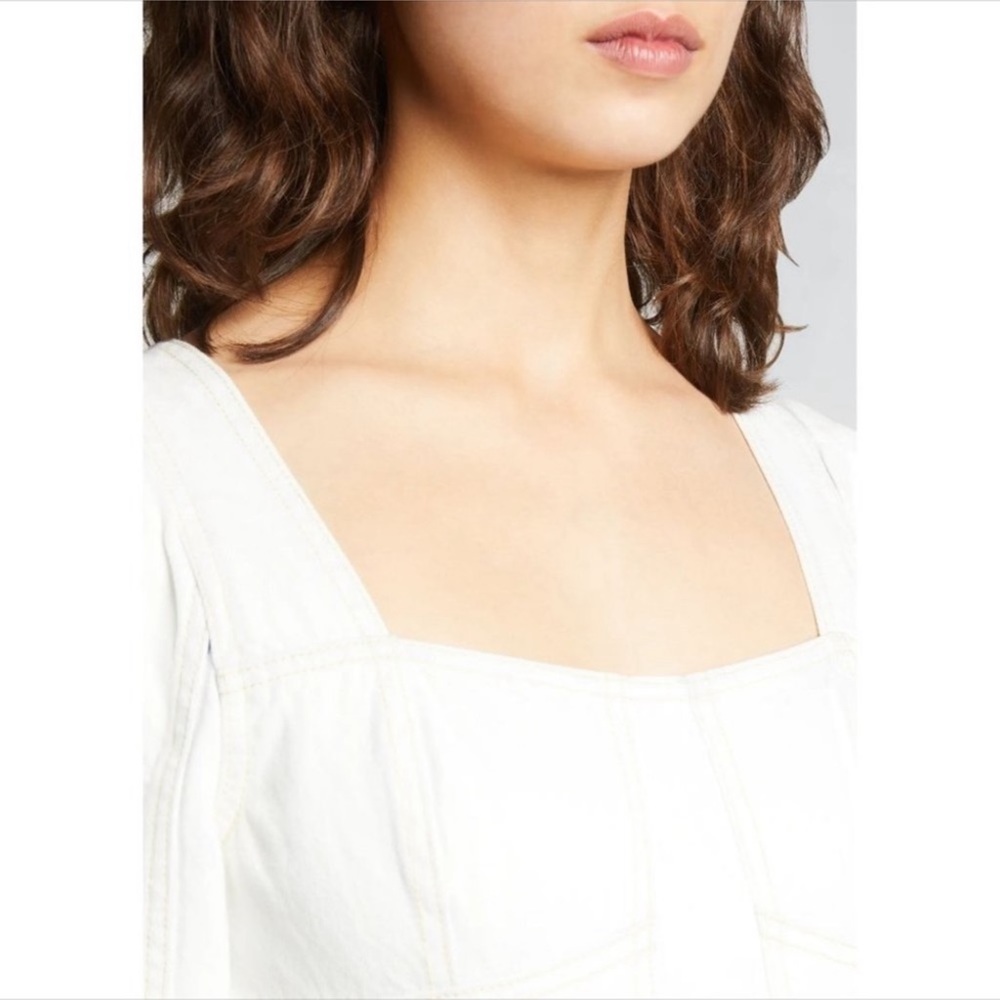 ULLA JOHNSON Ames White Midi Dress Sz 6 - Picture 5 of 6